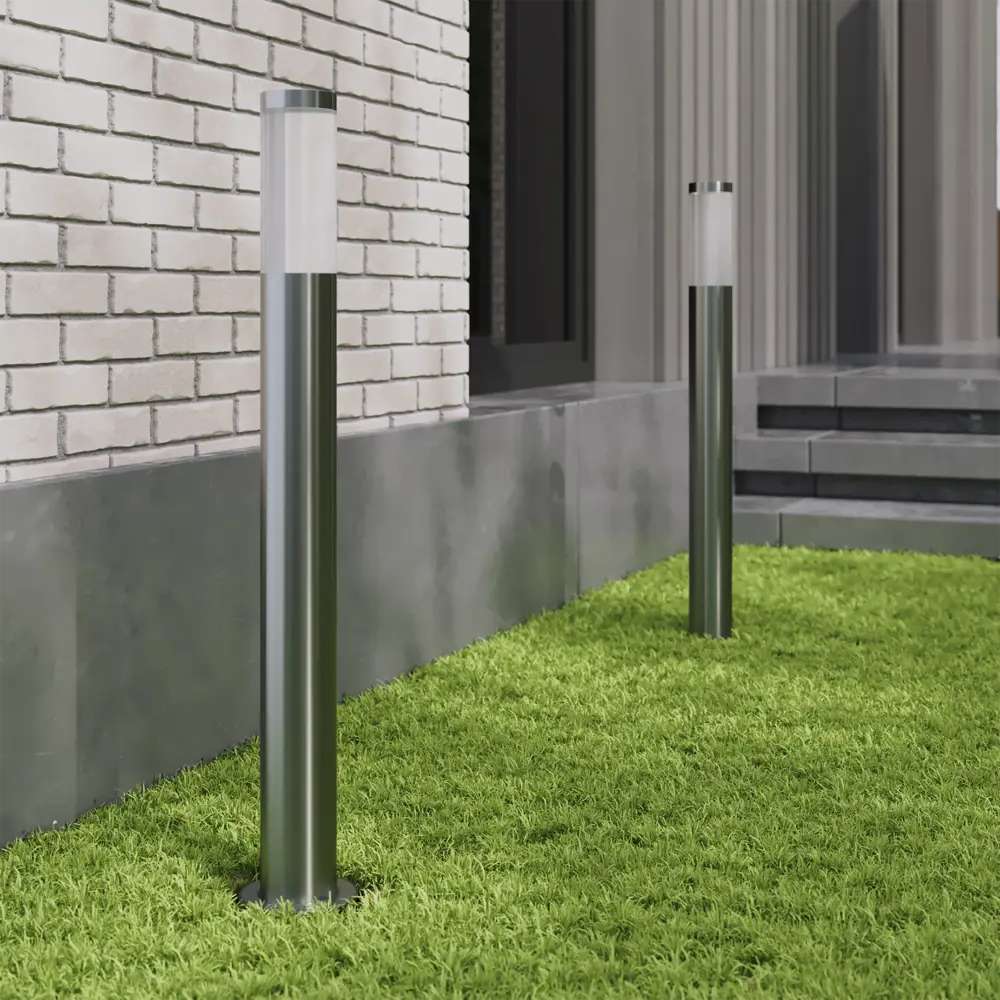 Фонарный столб без источника света уличный Kreaforta Begnas 80 см цвет хром STLM-2017432 - Вид №1