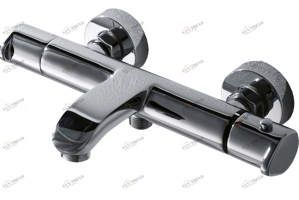 Смеситель для ванной комнаты для ванны и душа короткий излив термостат WATERFALL F673114C-01A-RUS bravat