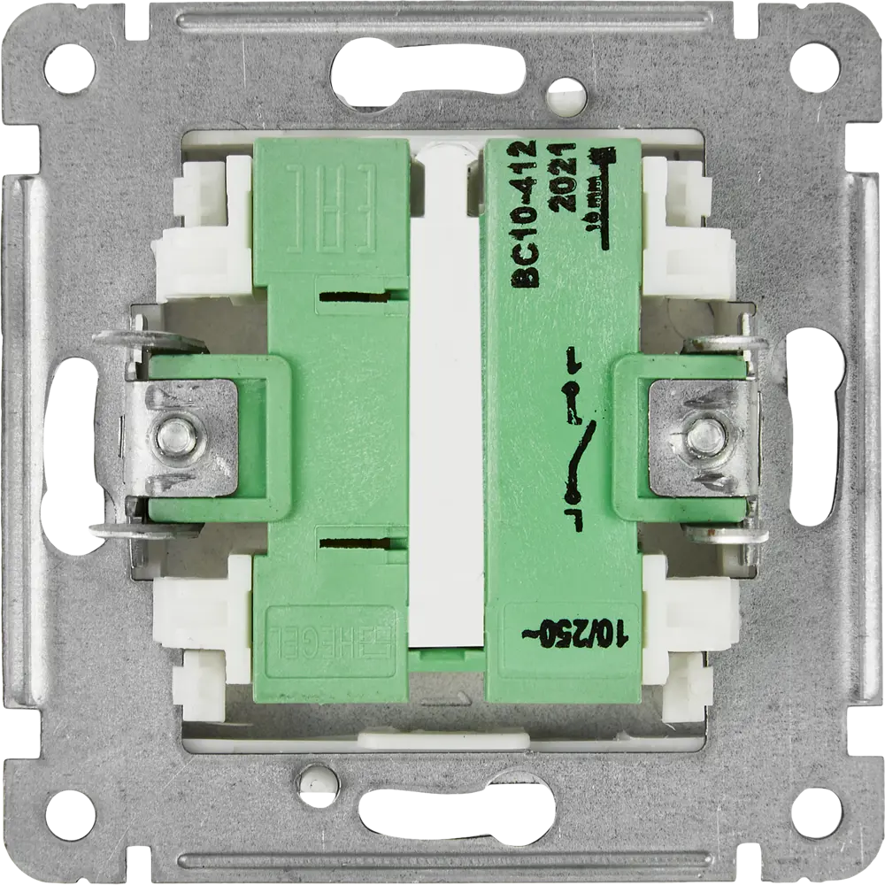 Выключатель встраиваемый Hegel Мастер 1 клавиша с индикатором цвет черный STLM-2046866 - Вид №2
