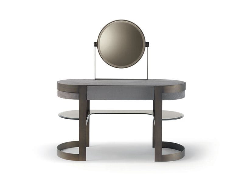 Металлический туалетный столик с кожаной столешницей Vittoria Frigerio Biffi ARCH-00030171