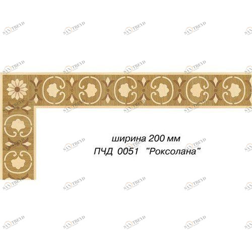 Художественный паркет Da Vinci Паркетный Бордюр 26-017 Орех Европейский (Грецкий) Селект (Гладкая) х мм 26011017