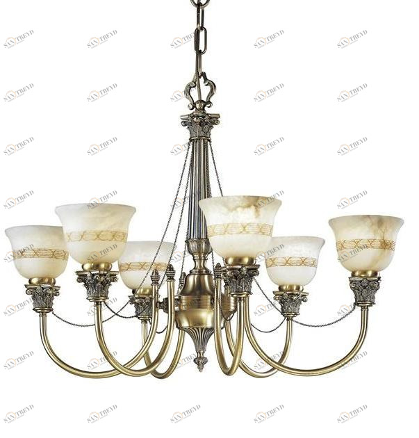 Possoni Illuminazione Атласная люстра с алебастром Mila 27089/6