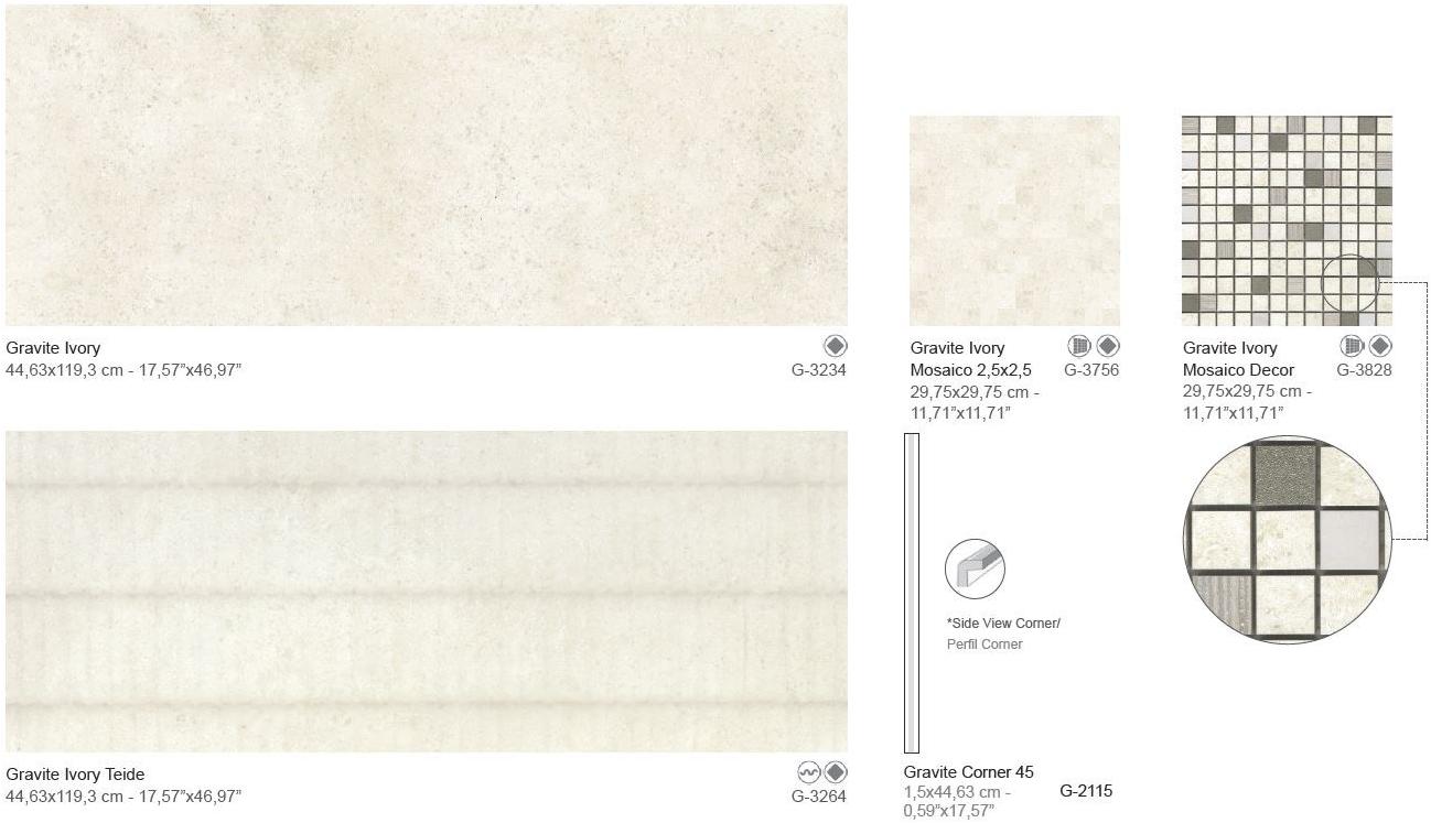 Aparici Белая плитка для стен с эффектом бетона Gravite sun-id-1495284 - Вид №1