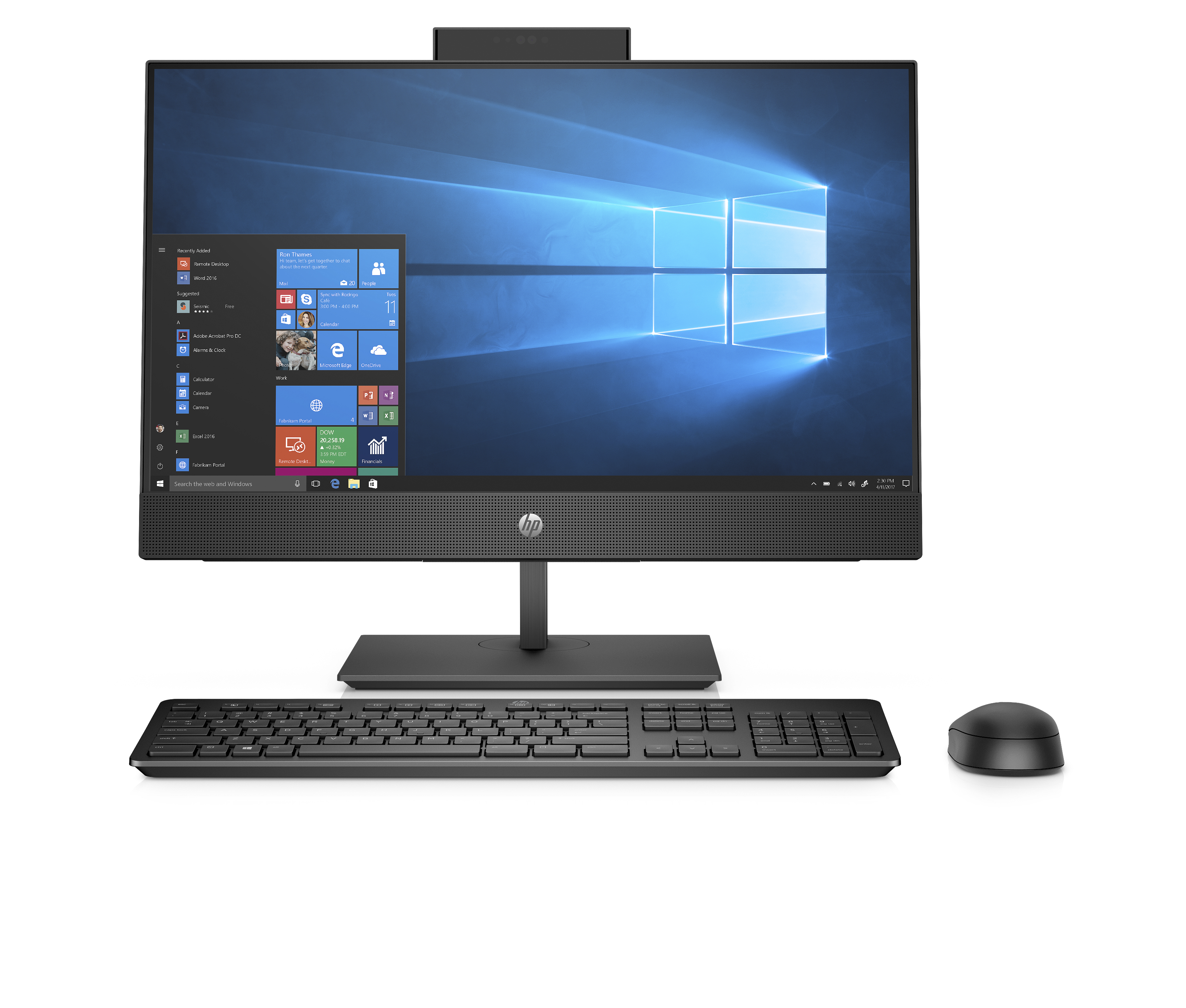 7EM70EA#ACB proone 440 g5 aio 23.8"(1920x1080 ips)/intel core i5 9500t(2.2ghz)/8192mb/256pcissdgb/dvdrw/ext:amd radeon 535(2048mb)/wifi/war 1y/w10pro + hdmi port, fixed stand HP Santreyd  - Вид №3