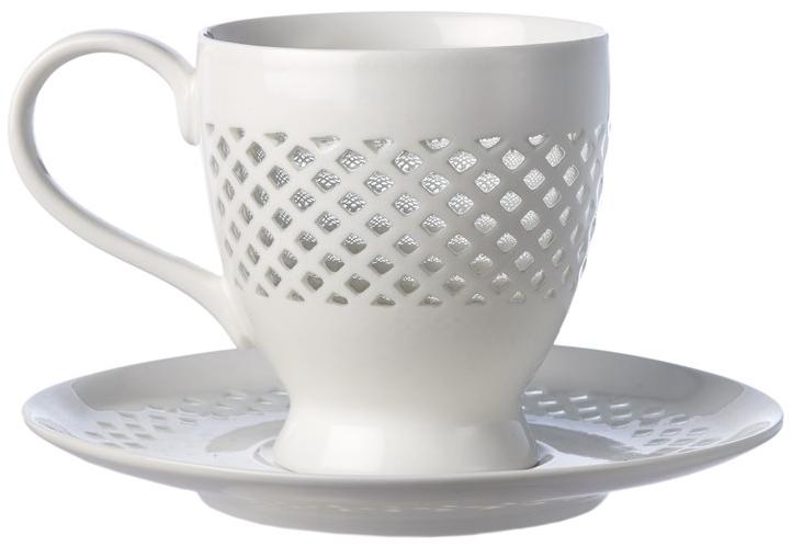 Pols Potten Набор фарфоровых чашек с блюдцем Pierced 230-400-470  - Вид №3