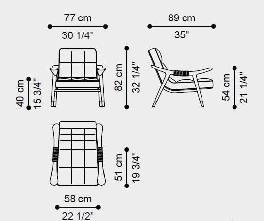 Тканевое кресло с подлокотниками ETRO Home Interiors MASAI ARCH-00055708 - Вид №7