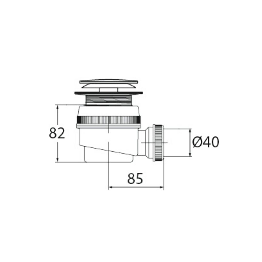 Сифон «Элит» (30987059) для душевого поддона с отверстием слива 50 мм , выпуск Клик- Клак 30987059 Santreyd  - Вид №1