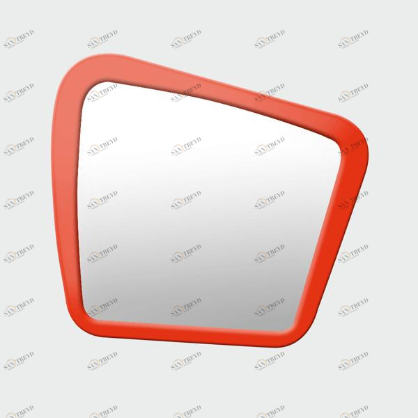 Зеркало настенное среднее крашеное красное Woodi WOODI ДИЗАЙНЕРСКИЕ 00-3966425 Красный 