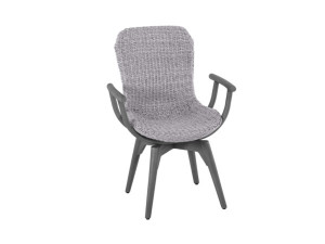 68.00.0380 Кресло Orlando Twist oyster / серый камень Mbm