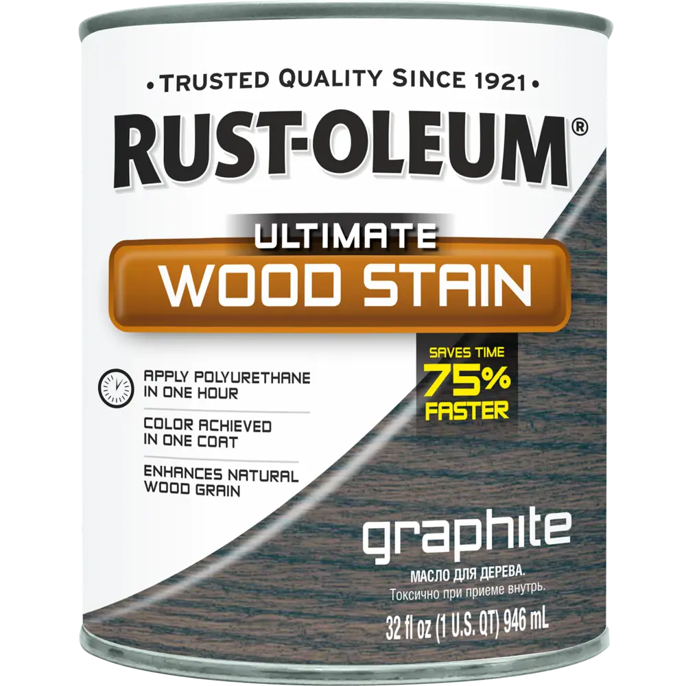 Масло тонирующее Ultimate цвет серый графит 0.946 л 82482332 STLM-2066357 RUST-OLEUM  - Вид №1