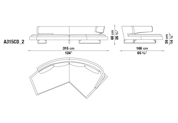Ткань диван B&B Italia ARNE ARCH-00113103 - Вид №11