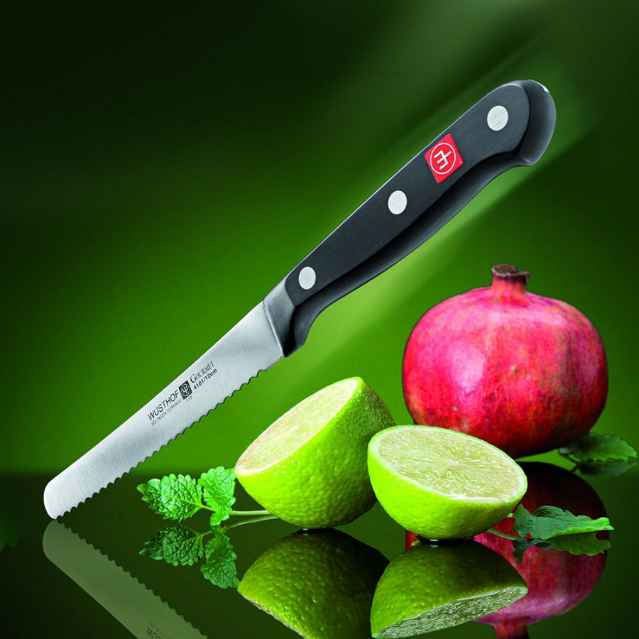 Набор кухонных ножей Gourmet: 4 шт., мусат, на светлой деревянной подставке WUESTHOF W9867 - Вид №2