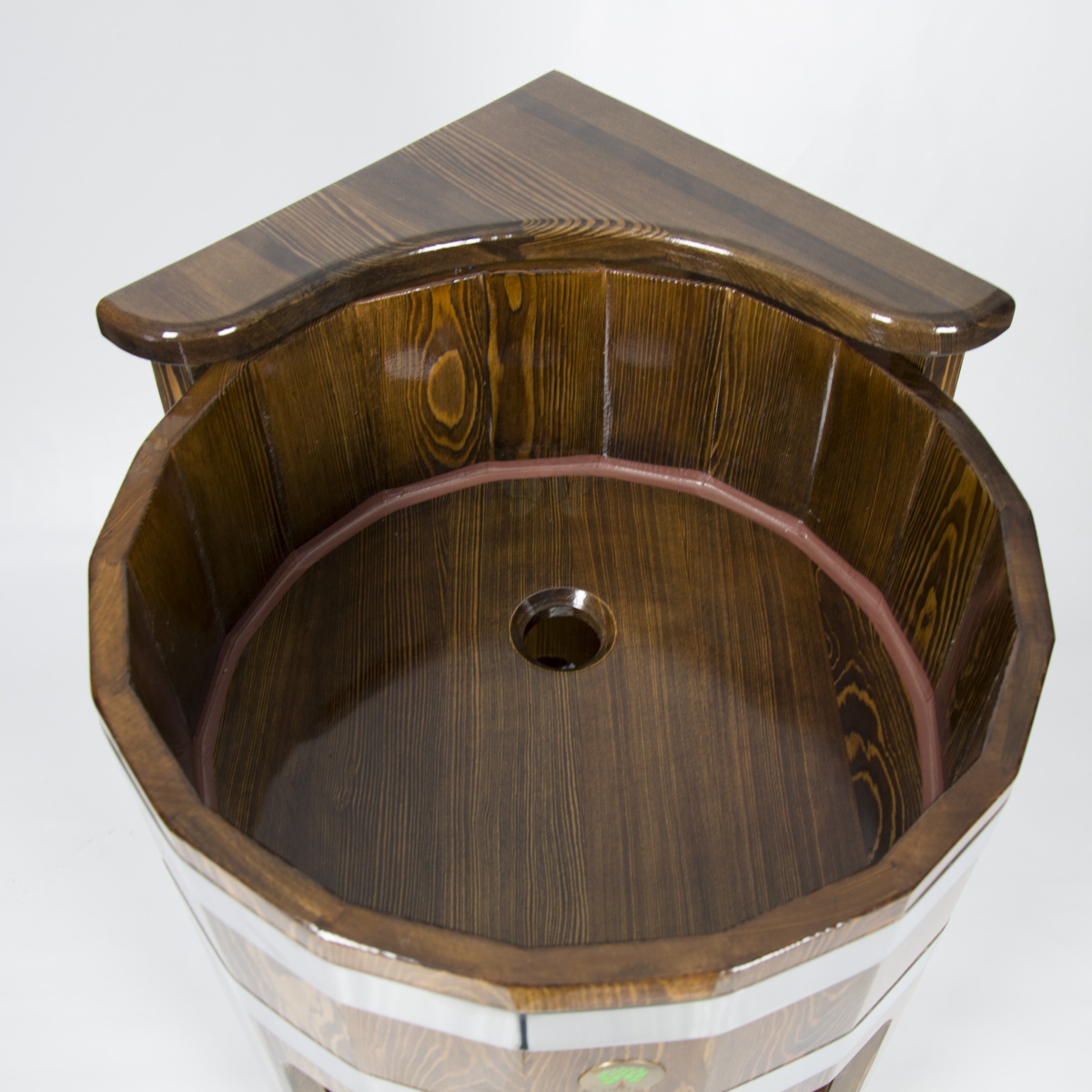 158 Умывальник - стойка угловая (лиственница морёная) Alyarus  - Вид №5