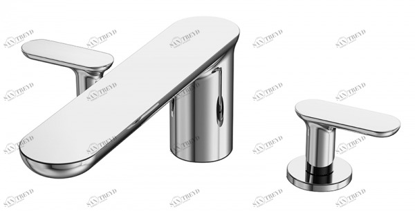 Смеситель на ванну  на три отверстия GINA F565104C-1 bravat