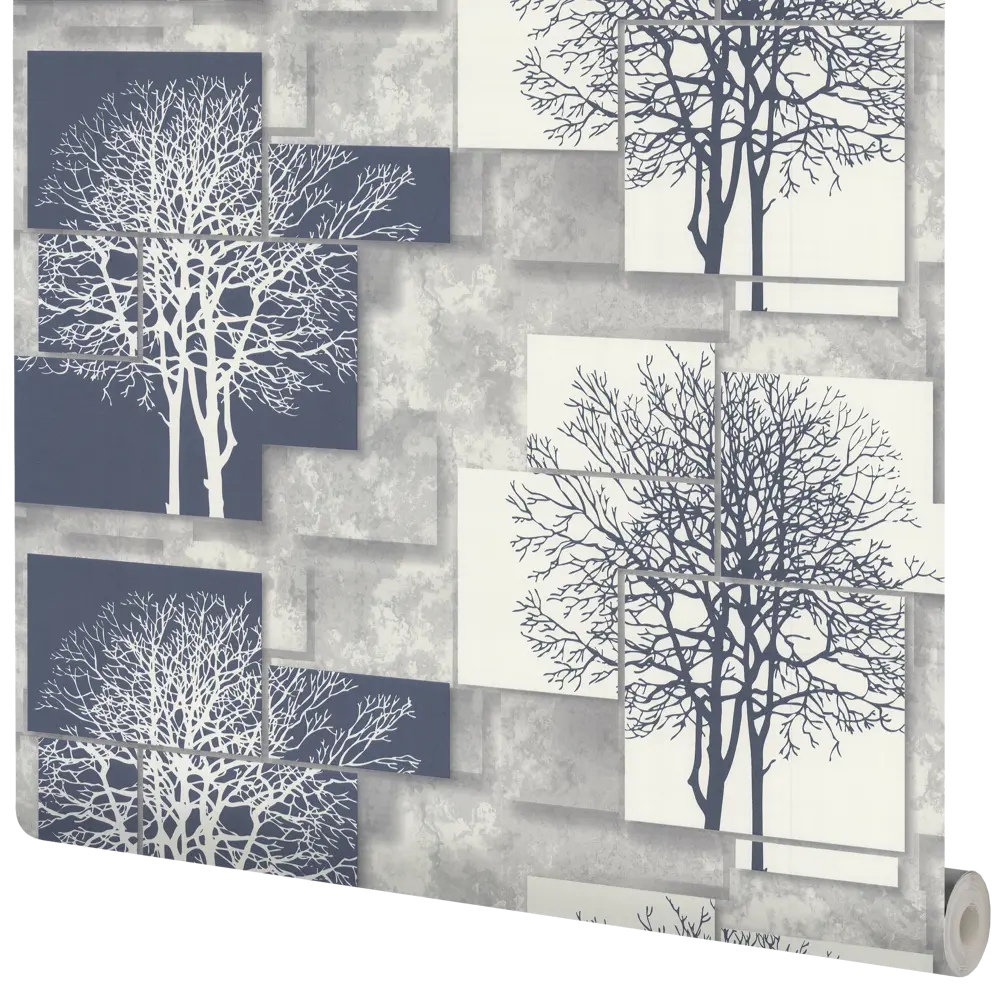 Обои флизелиновые Аспект Ру Каскад бело-синие 1.06 м 70369-46 STLM-2182365