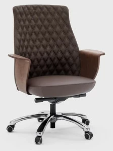 Viganò Кожаное кресло для руководителя со средней спинкой Charme
