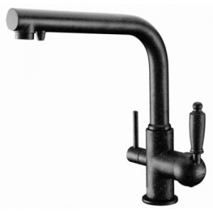 Zorg ZR 313 YF-33 чёрный металл Смеситель для кухни Zorg 305х225 мм