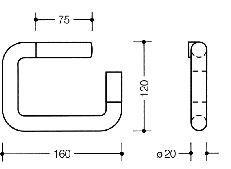 477.21.150 держатель для туалетной бумаги HEWI System 111 | Polyamid  - Вид №8
