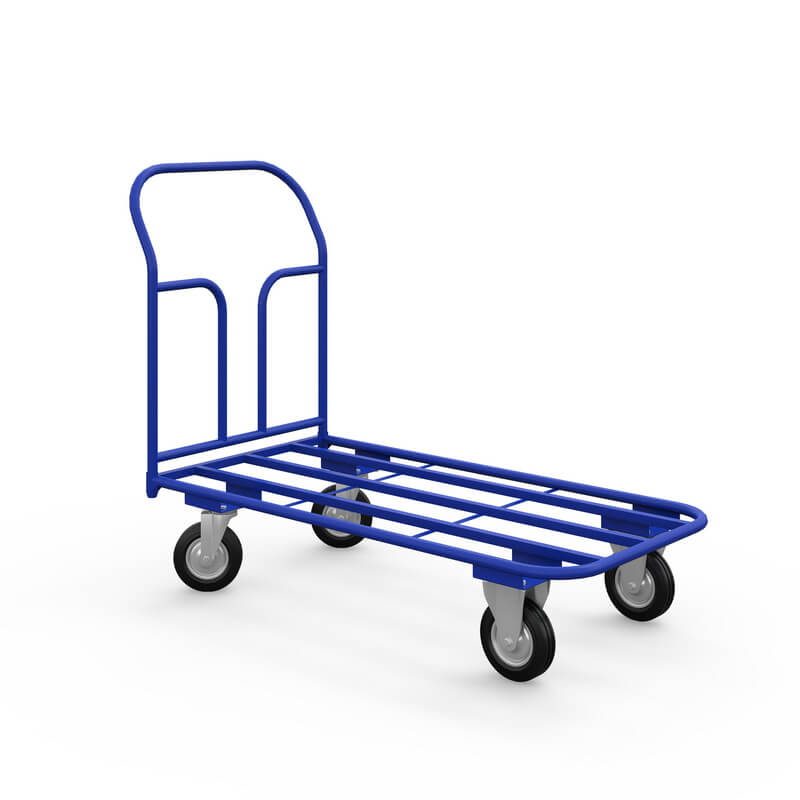 Тележка платформенная каркасная ТК 3 (г/п 300 кг, 1000x600 мм, колеса черная резина 125 мм) Верстакофф 65-0843