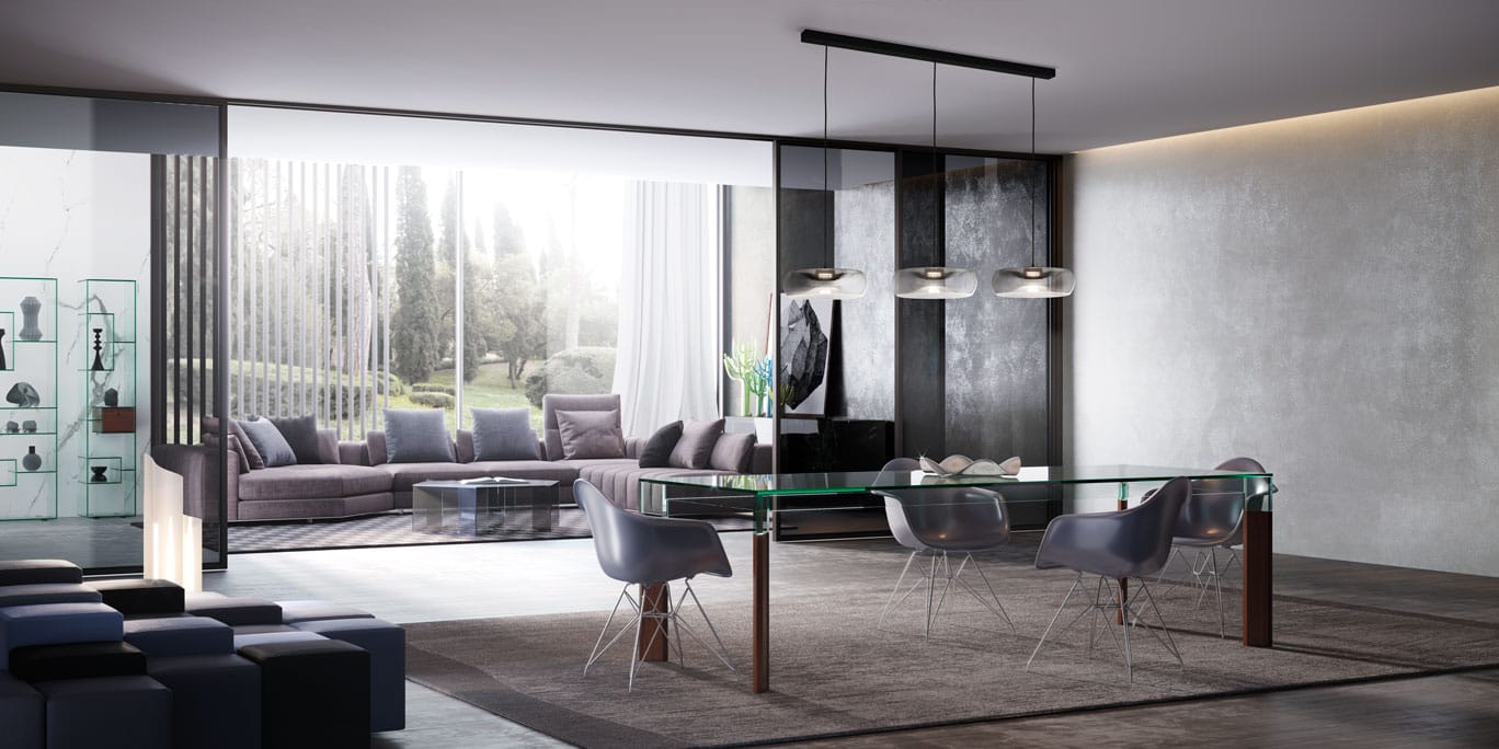 Стеклянный светодиодный подвесной светильник Cangini & Tucci ARCH-00009858 - Вид №1