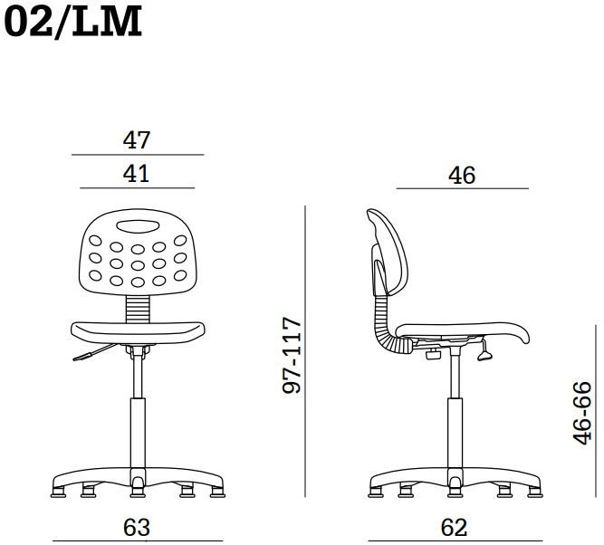 Linea Fabbrica Офисный стул с регулируемой высотой из полиуретана Prema sun-id-1346906 - Вид №1