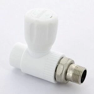 Кран для радиатора Н прямой PRO AQUA полипропиленовый с разъемным соединением 25х3/4"