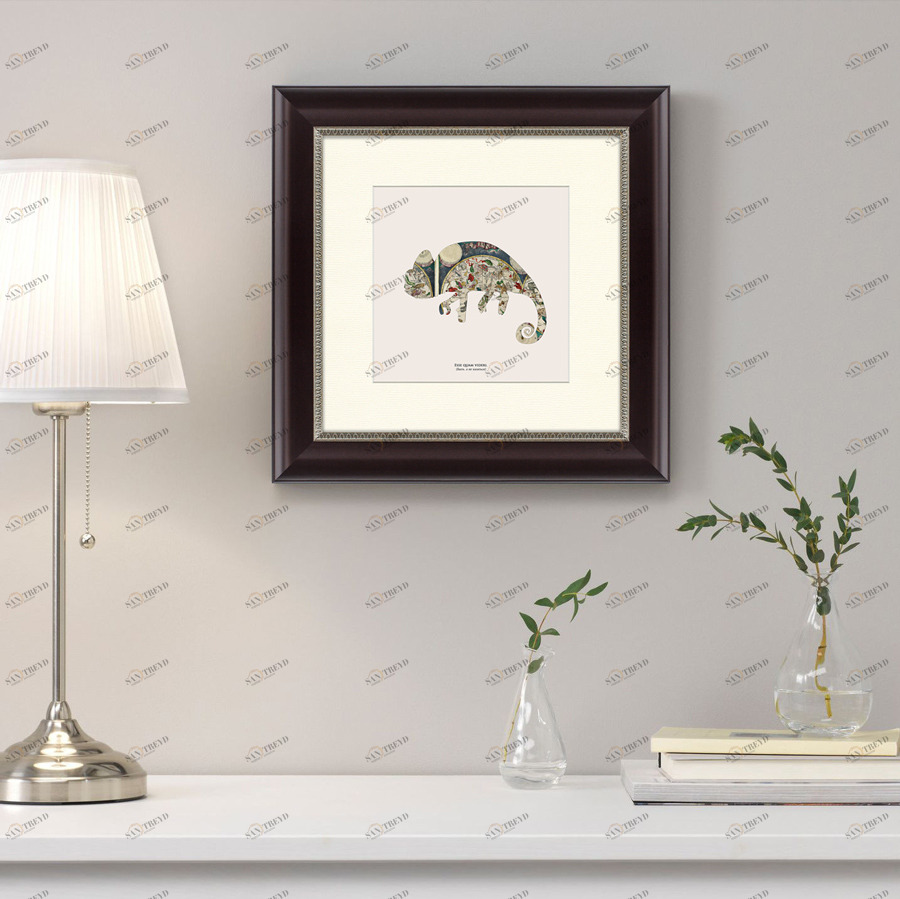 Литография на тонированной бумаге 35х35 см Esse quam videri КАРТИНЫ В КВАРТИРУ  093832 Бежевый;белый;коричневый;разноцветный 