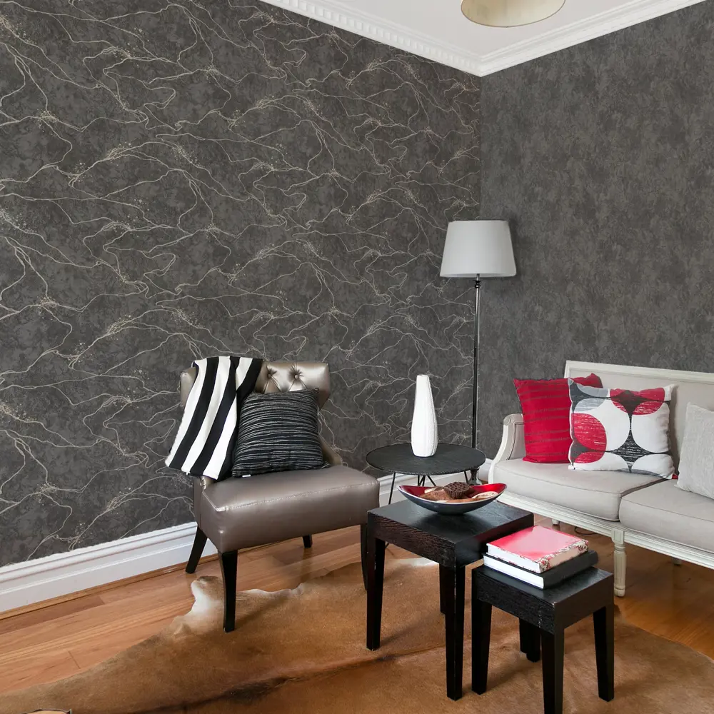 Московская обойная фабрика Кинцуги - флизелиновые обои черно-золотые с японской эстетикой 85310102 STLM-0061160 - Вид №3