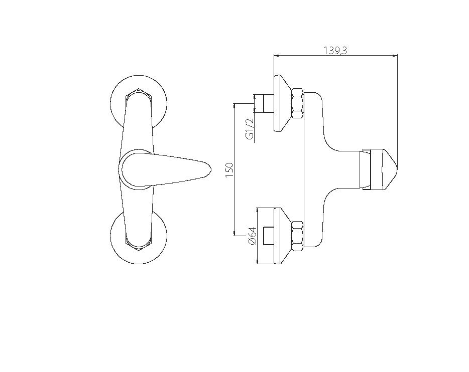 HFKS20000 смеситель для душа Damixa Capital Start  - Вид №1