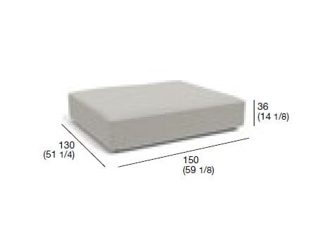 Ткань прямоугольный сад пуфик RODA ARCH-00081787 - Вид №14