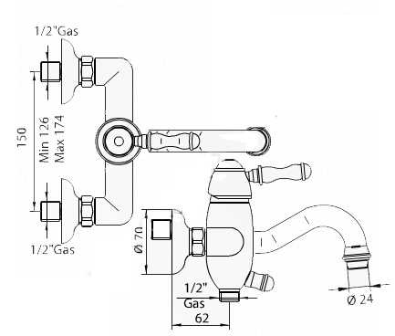 855120KK00 Смеситель Bandini Antico Santreyd - Вид №3