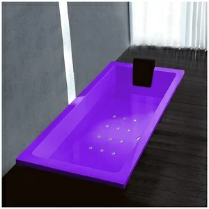 Ванна Gruppo treesse Quadra 170 V072C-DX-F фиолетовая с аэромассажем прямоугольная встроенная правая