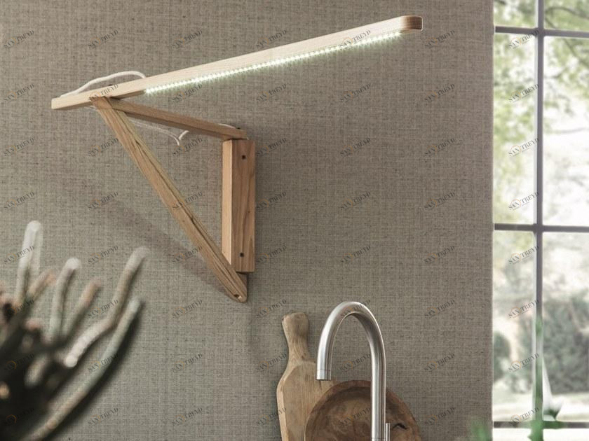 AltaCorte Регулируемый настенный светильник из дерева Ecolab 2 Lb-lh7235