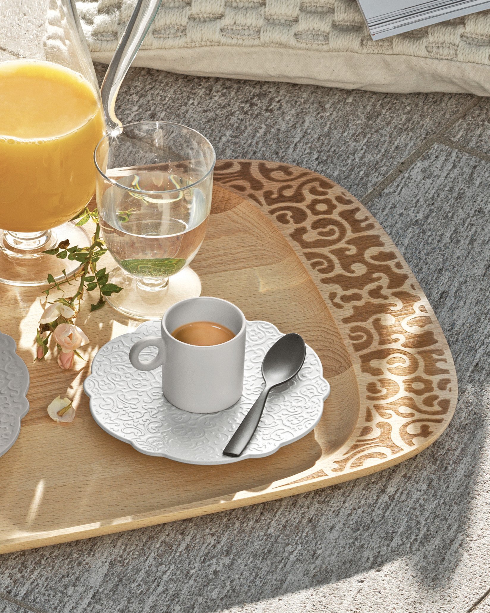 Блюдце для кофе. 4 предмета Alessi Dressed en пленэр MW72/77 - Вид №1