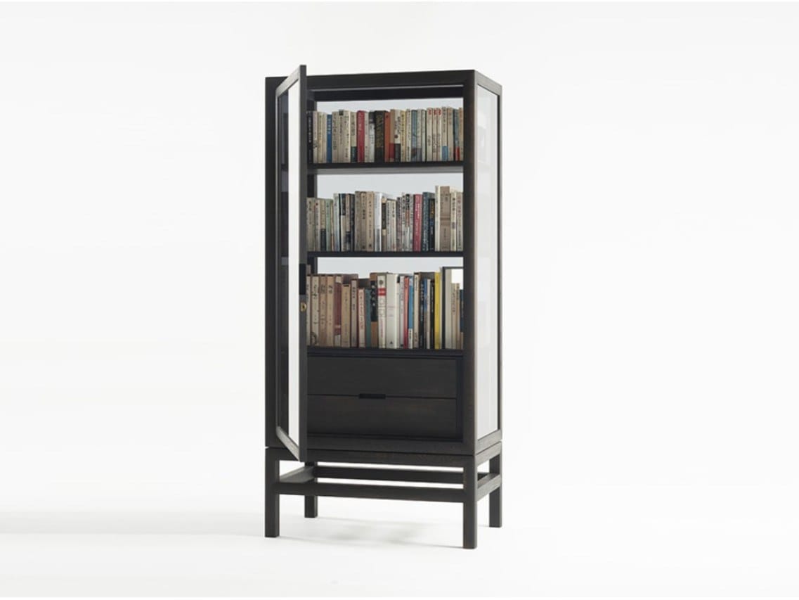 Деревянный и стеклянный шкаф с распашными дверцами DE PADOVA Silent ARCH-00144068 - Вид №1