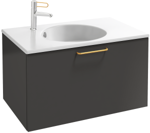 EB2512-R8-N14 Тумба под столешницу 80 см, 1 верхний ящик, золотая ручка JACOB DELAFON ODÉON RIVE GAUCHE