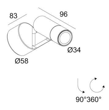 Металлический регулируемый светодиодный наружный прожектор Deltalight Spix ARCH-00066207 - Вид №8