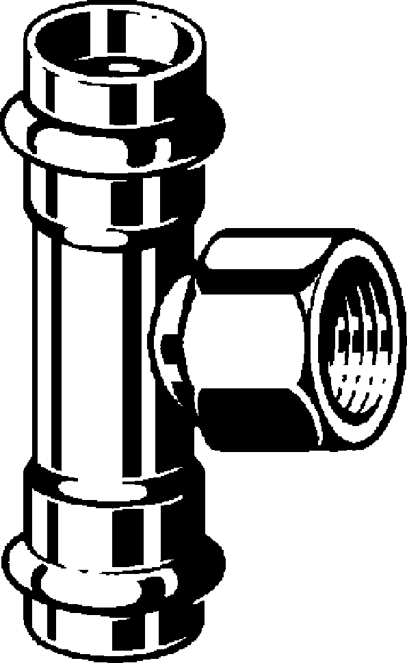 437 183 Модель 2317.2 Трубопроводные системы  Sanpress Inox  Тройники Santreyd  - Вид №1