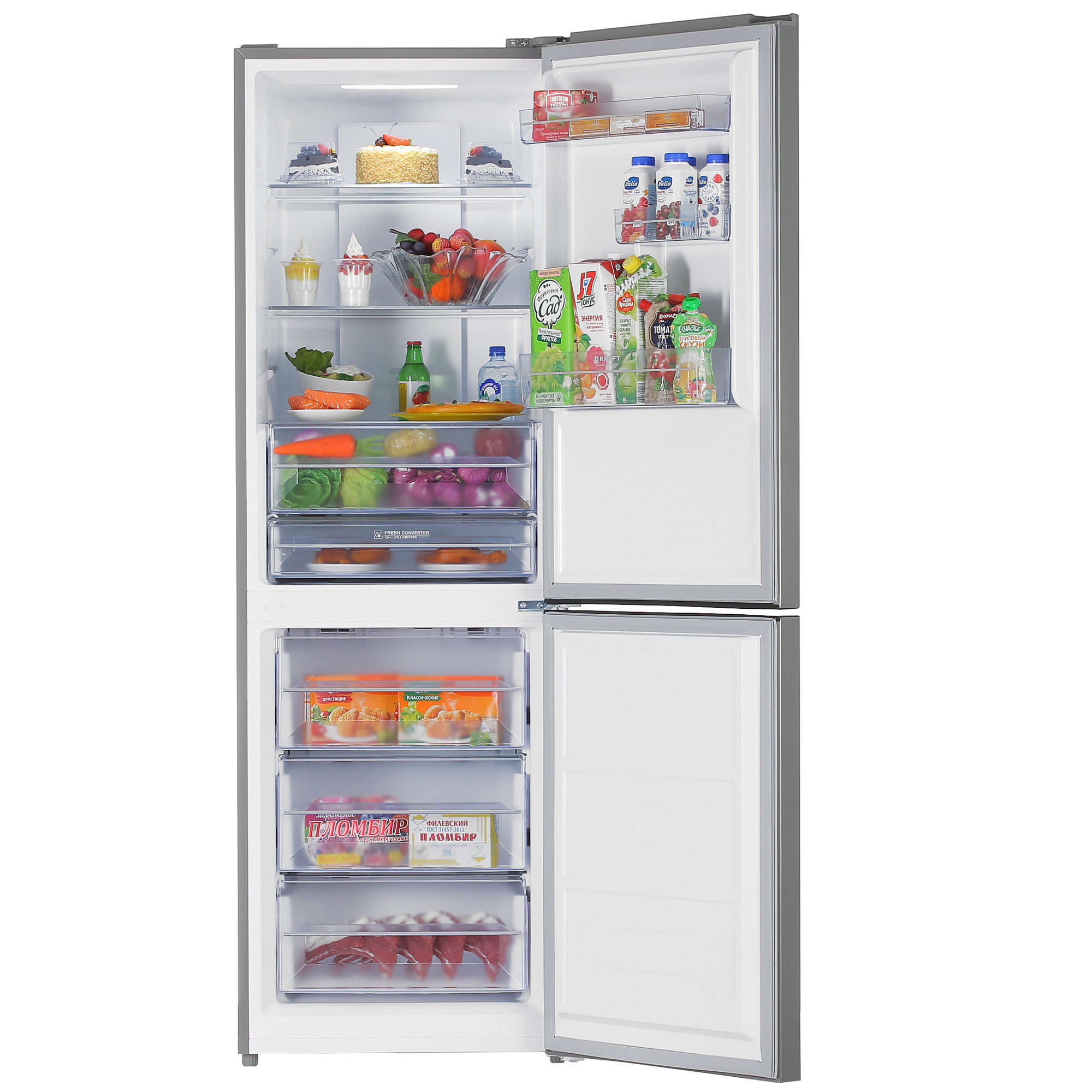 8192449 Холодильник с морозильником   KRAFT TNC-NF402X серебристый STDN-0037207 - Вид №5
