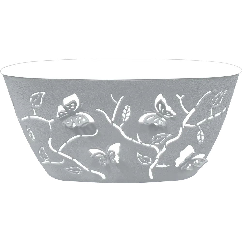 Горшок Plast Team Butterflies 300x150 мм 4 л серый шторм 84253358 STLM-2097154 Santreyd - Вид №1