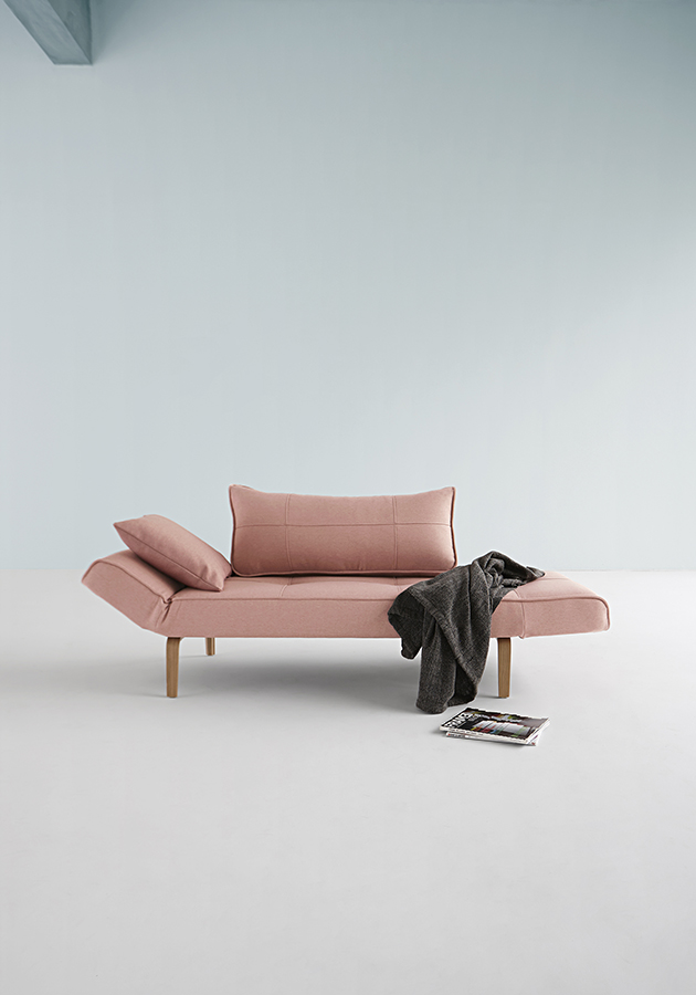 Кушетка-трансформер Zeal c ножками Bow из дуба, синяя Innovation Living ZEALS1 - Вид №3