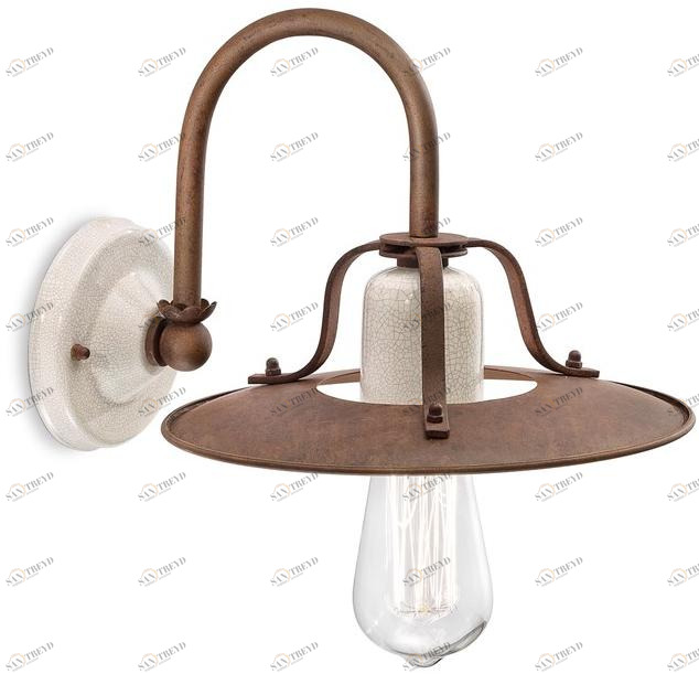 FERROLUCE Настенный светильник из металла и керамики с фиксированным кронштейном Grunge C1430