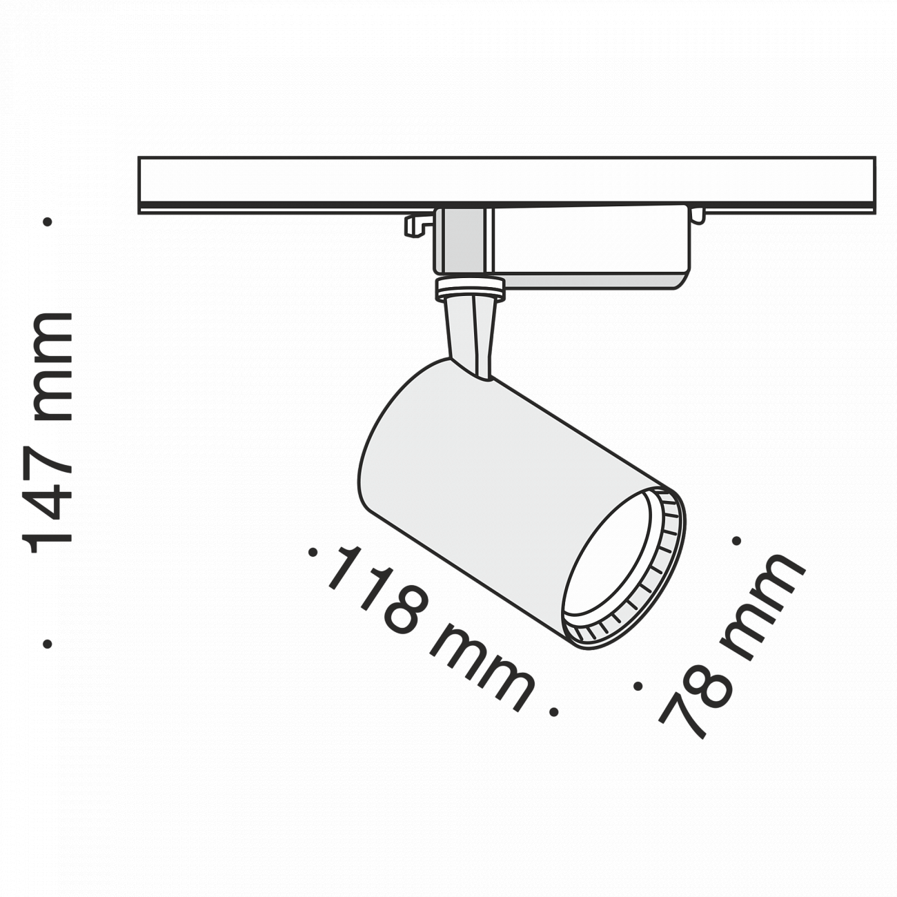 Трековый светильник белый TR003-12W3K TECHNICAL SINGLE PHASE TRACK SYSTEM 00-3956201 Белый  - Вид №7