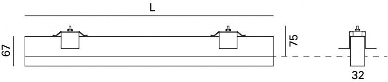 Lucifero's Полувстраиваемый потолочный светильник из экструдированного алюминия Minifile openlight sun-id-1416812 - Вид №1