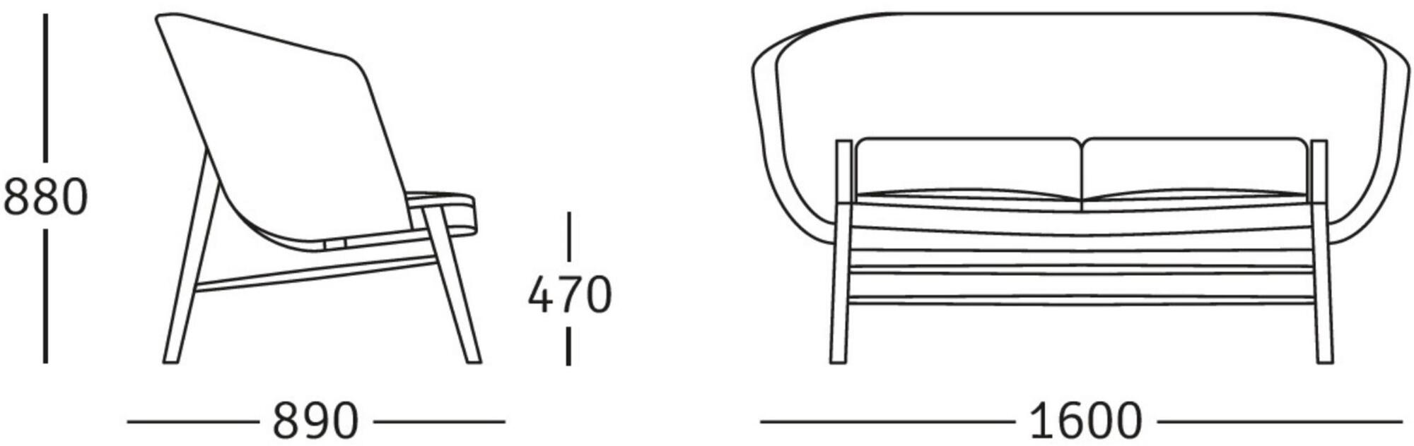 ROSSIN Диван из ткани Cleo wood sun-id-1404812 - Вид №1