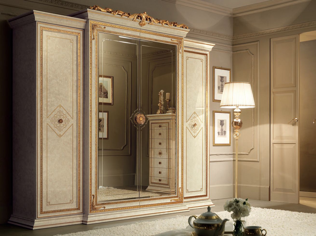 Деревянный шкаф с зеркалом Arredoclassic Леонардо ARCH-00146422