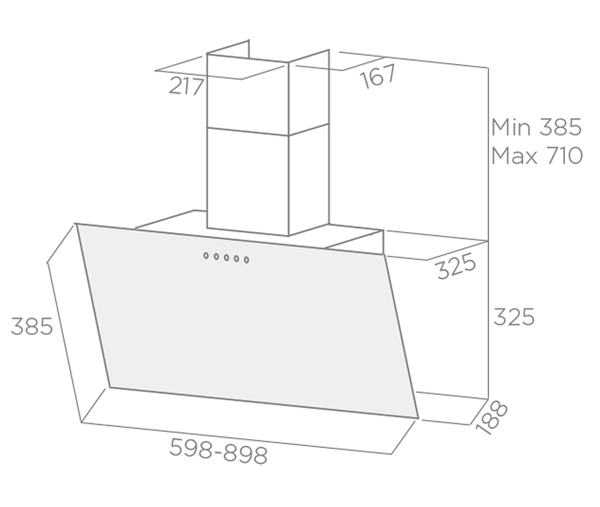 8189979 Вытяжка наклонная Elica SHIVER WH/A/60 белый/серебристый STDN-0073406 - Вид №11