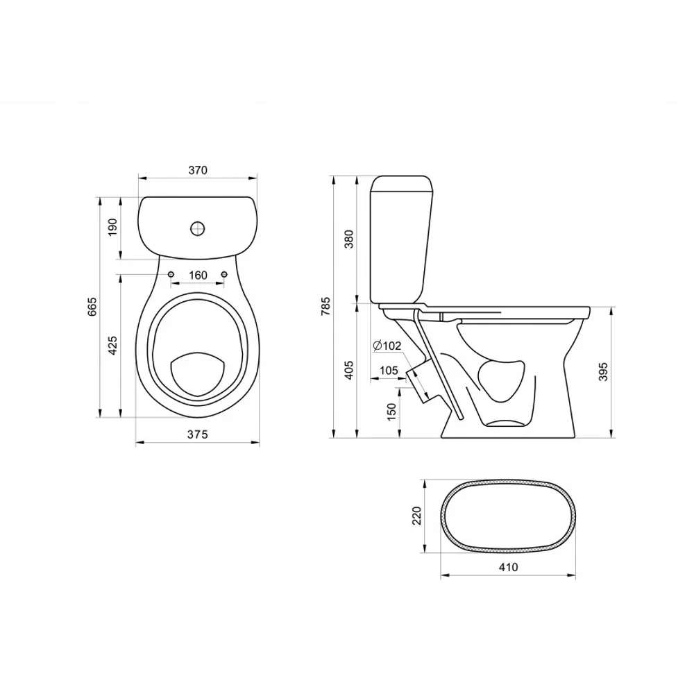 Унитаз-компакт ЛЦ Santeri Polo двойной смыв STLM-2162691 - Вид №6