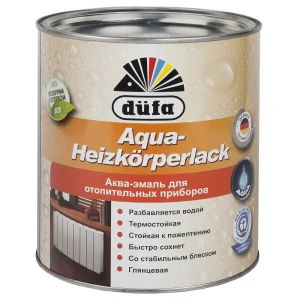 Эмаль для радиаторов Dufa Aqua-Heizkorperlack цвет белый 2.5 л 10033666 STLM-2153710