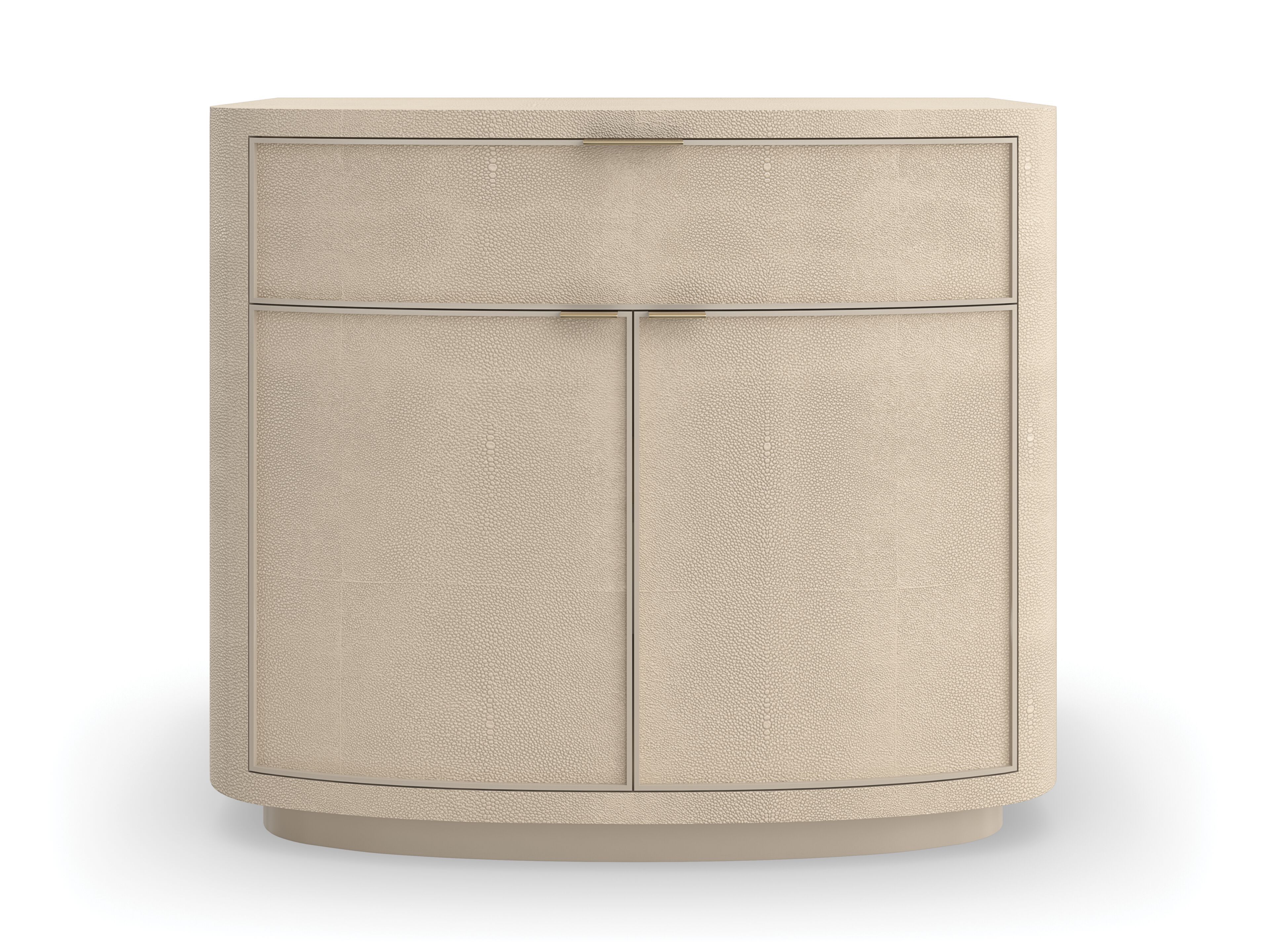 Прикроватная тумбочка из искусственной кожи с ящиками Caracole Simply Perfect ARCH-00116902